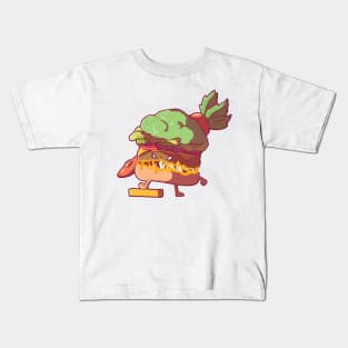 Burger Monster Funny Kids T-Shirt